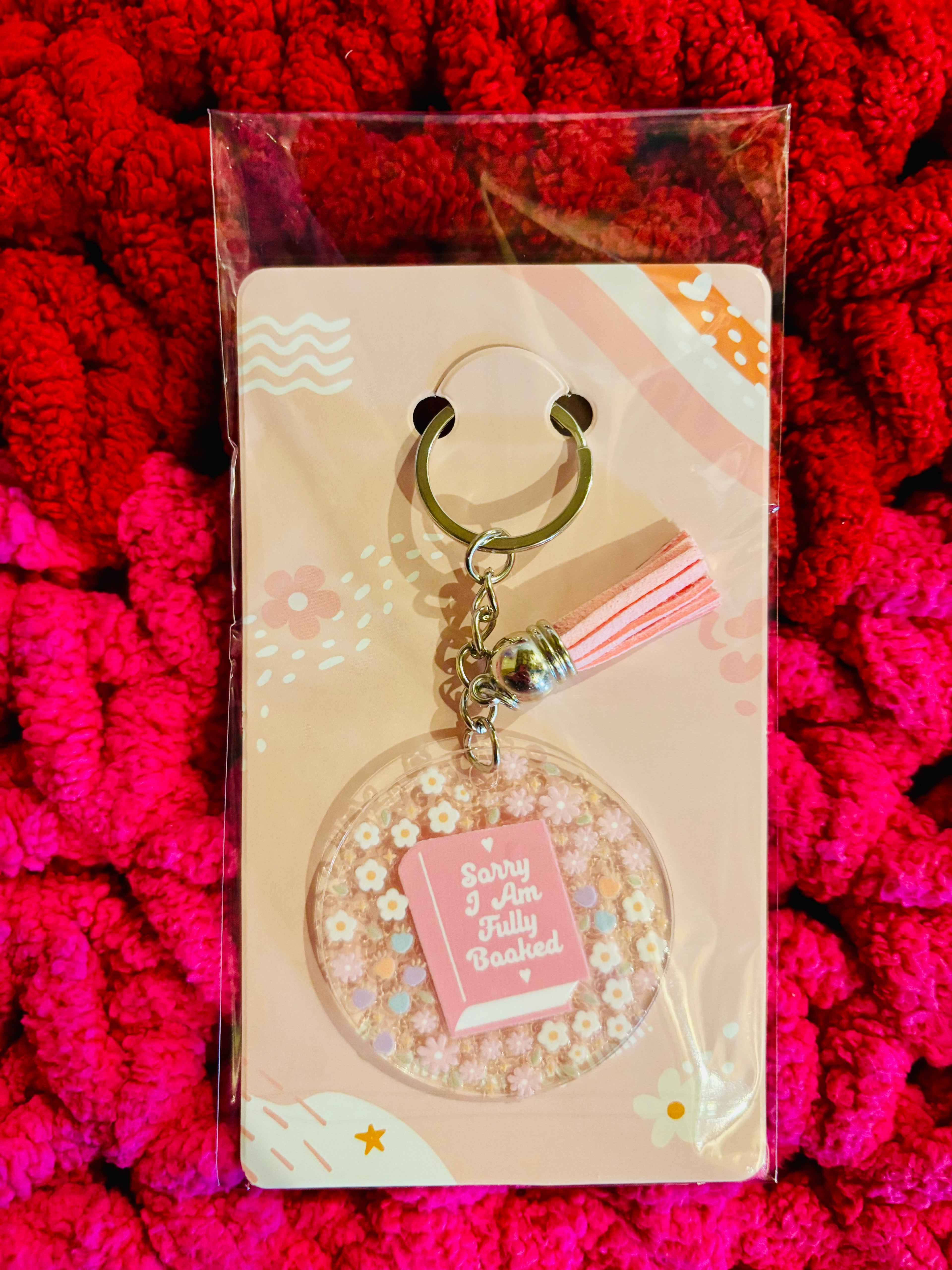 Bookish Tasseled Keychain