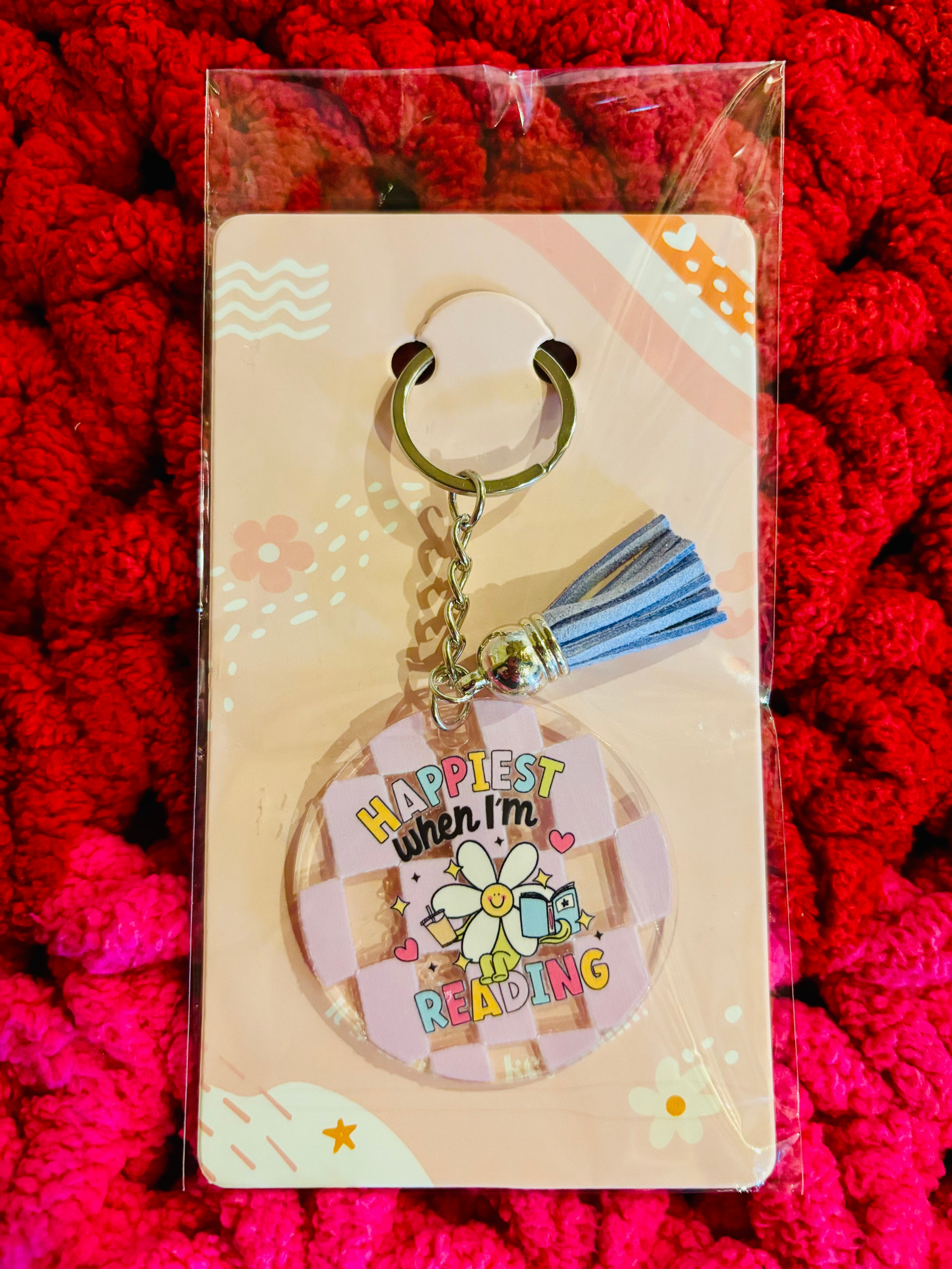 Bookish Tasseled Keychain