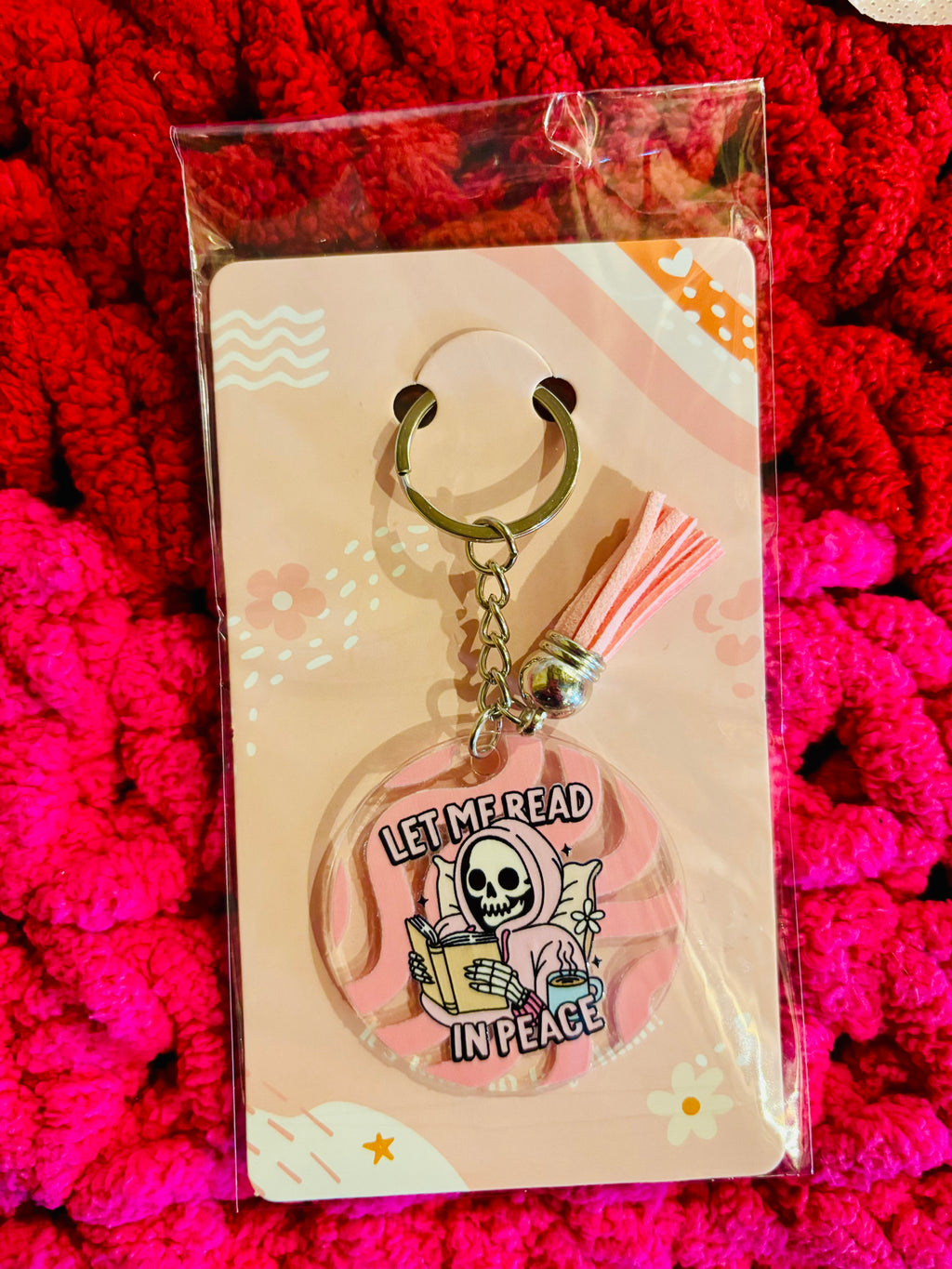 Bookish Tasseled Keychain
