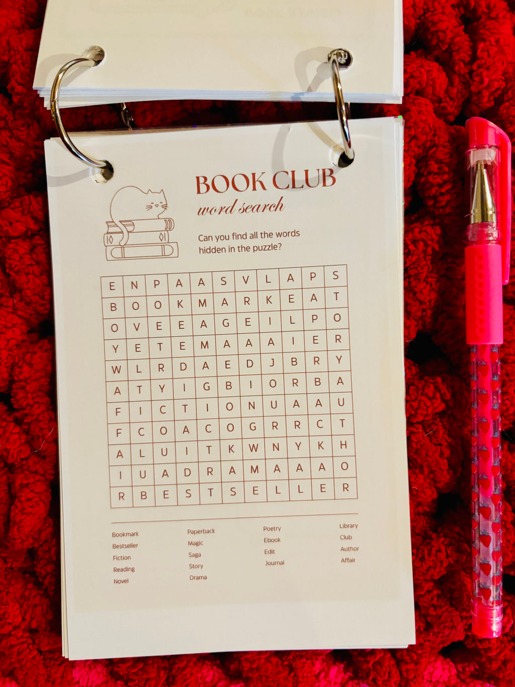 Mini Reading Journal with Pen