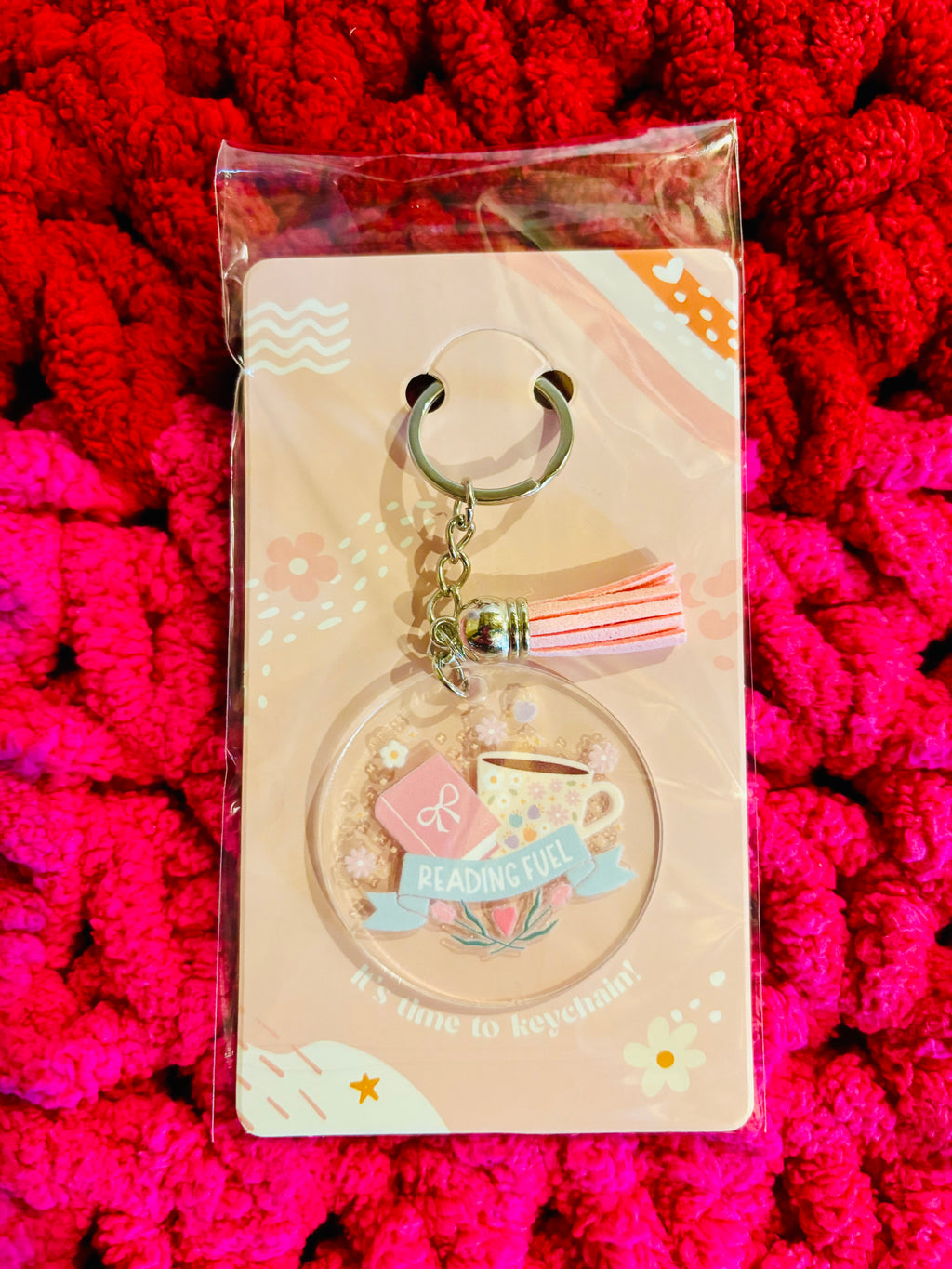 Bookish Tasseled Keychain