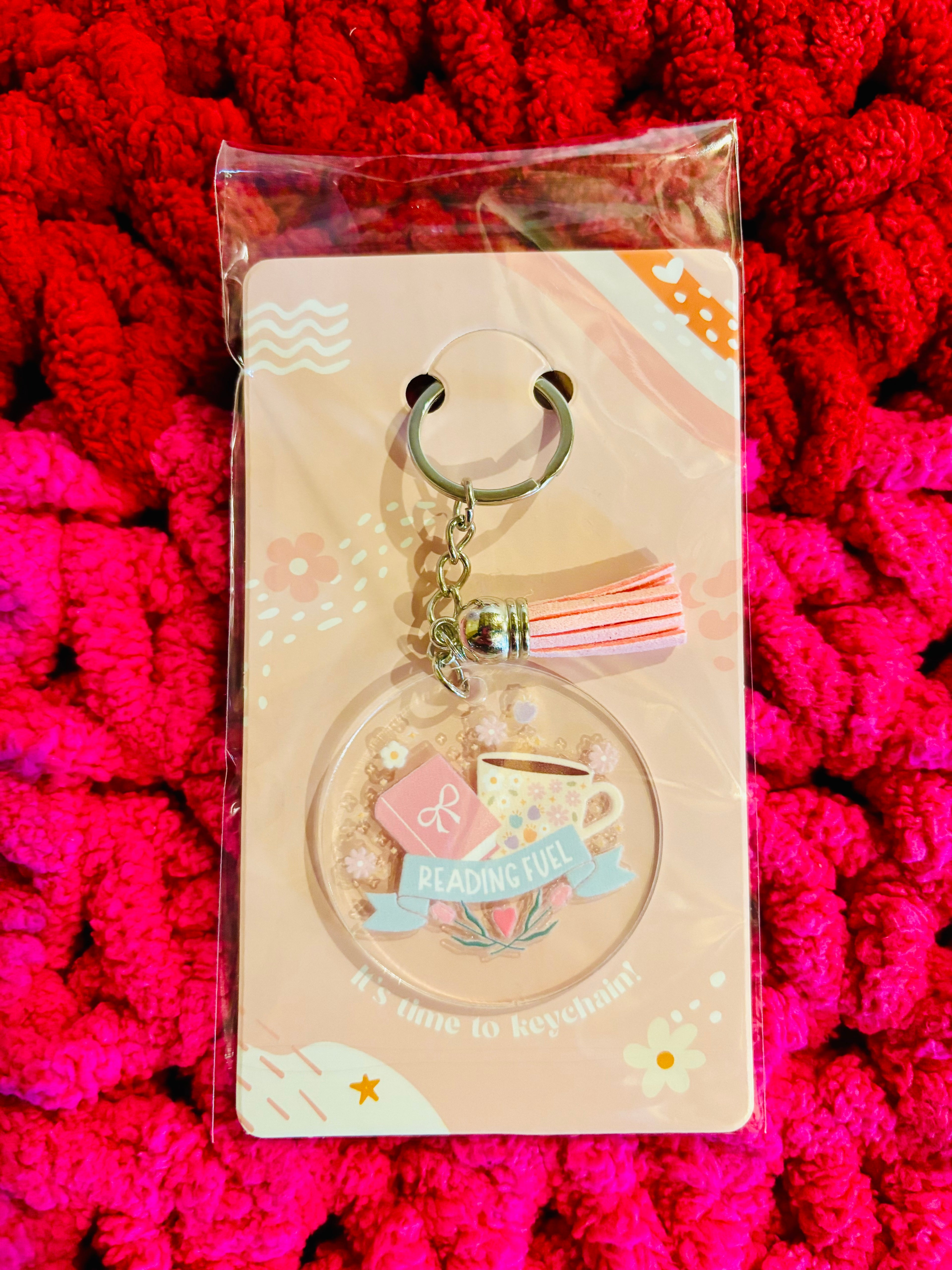 Bookish Tasseled Keychain