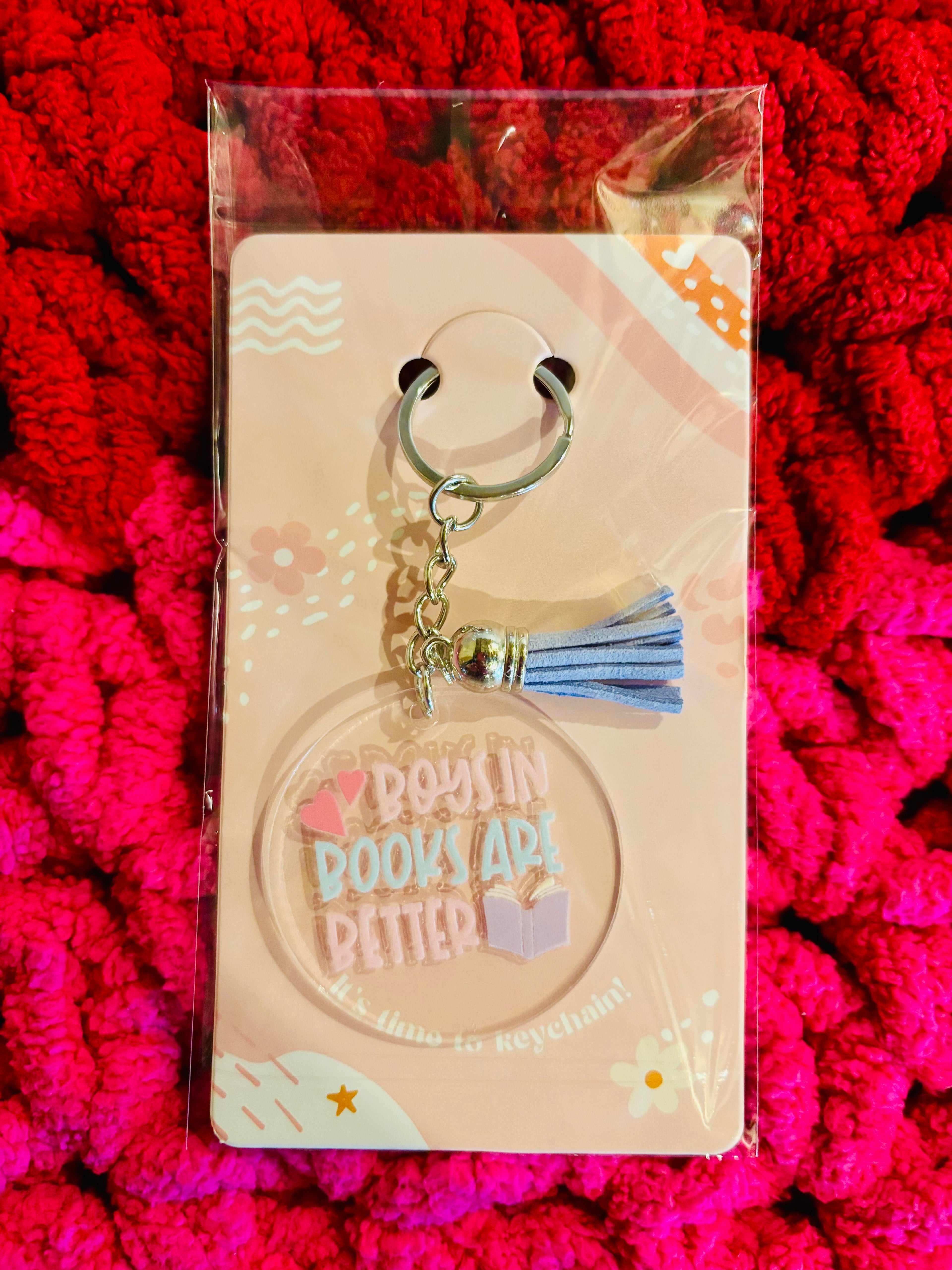 Bookish Tasseled Keychain