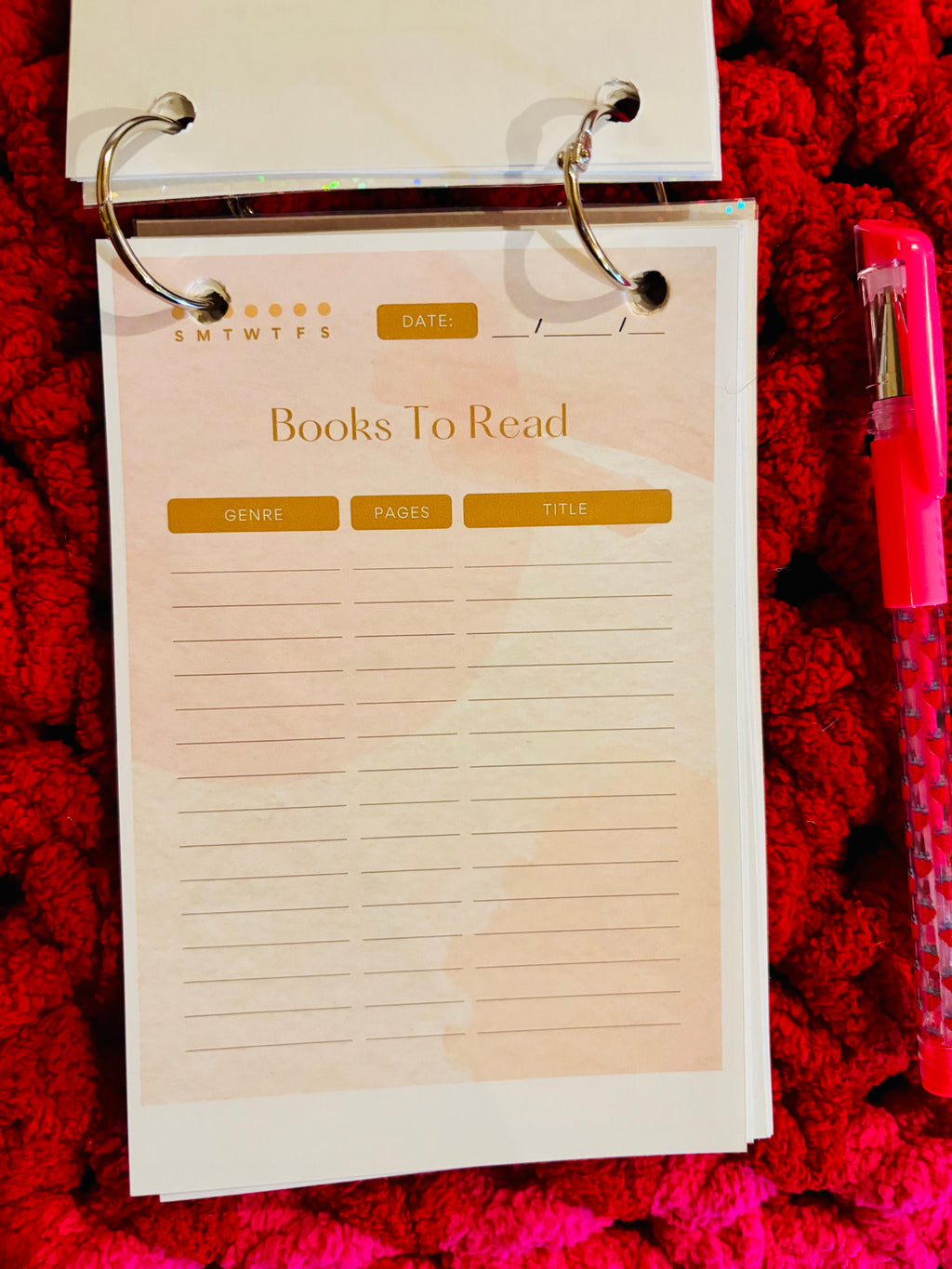 Mini Reading Journal with Pen