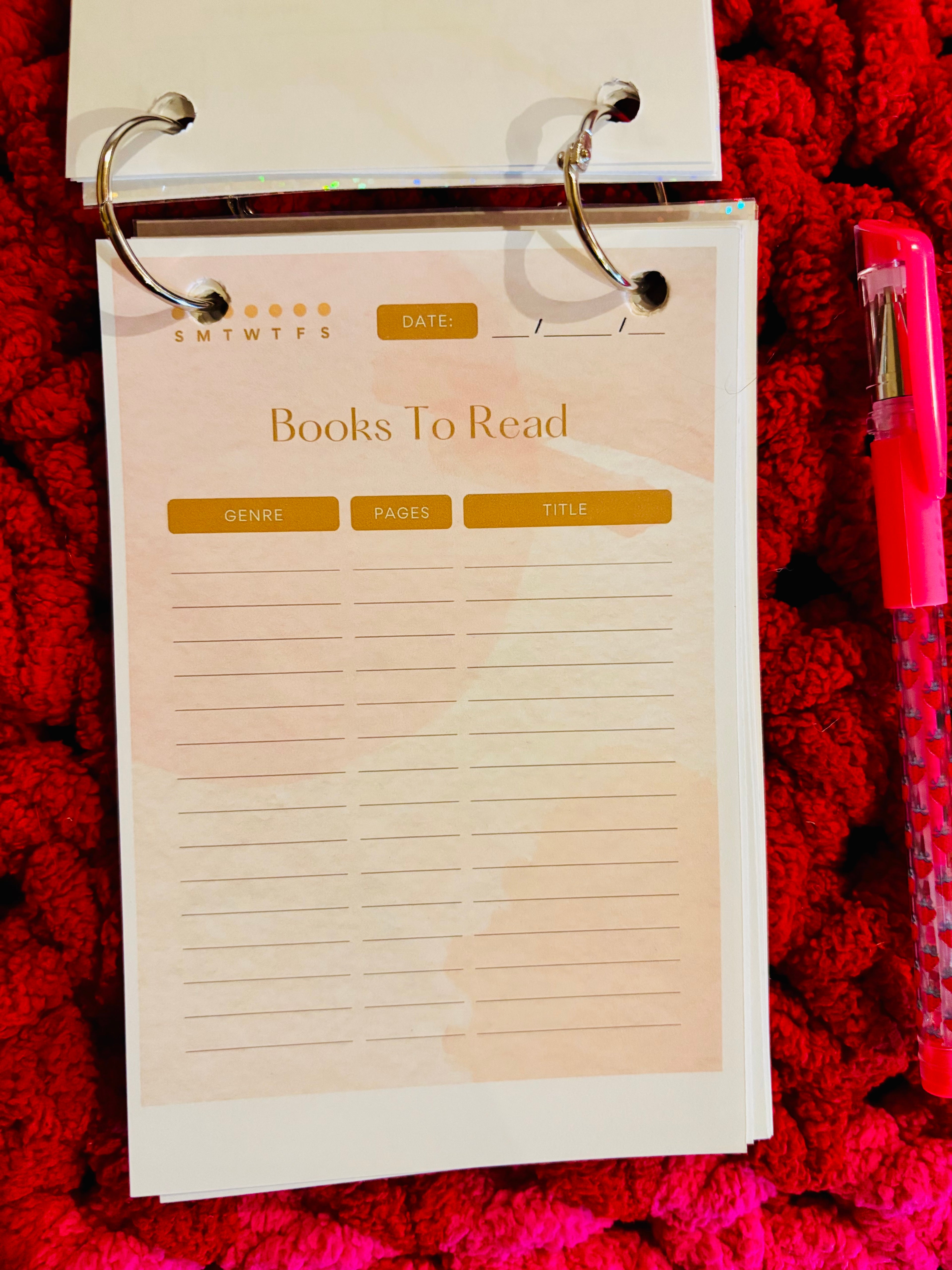 Mini Reading Journal with Pen