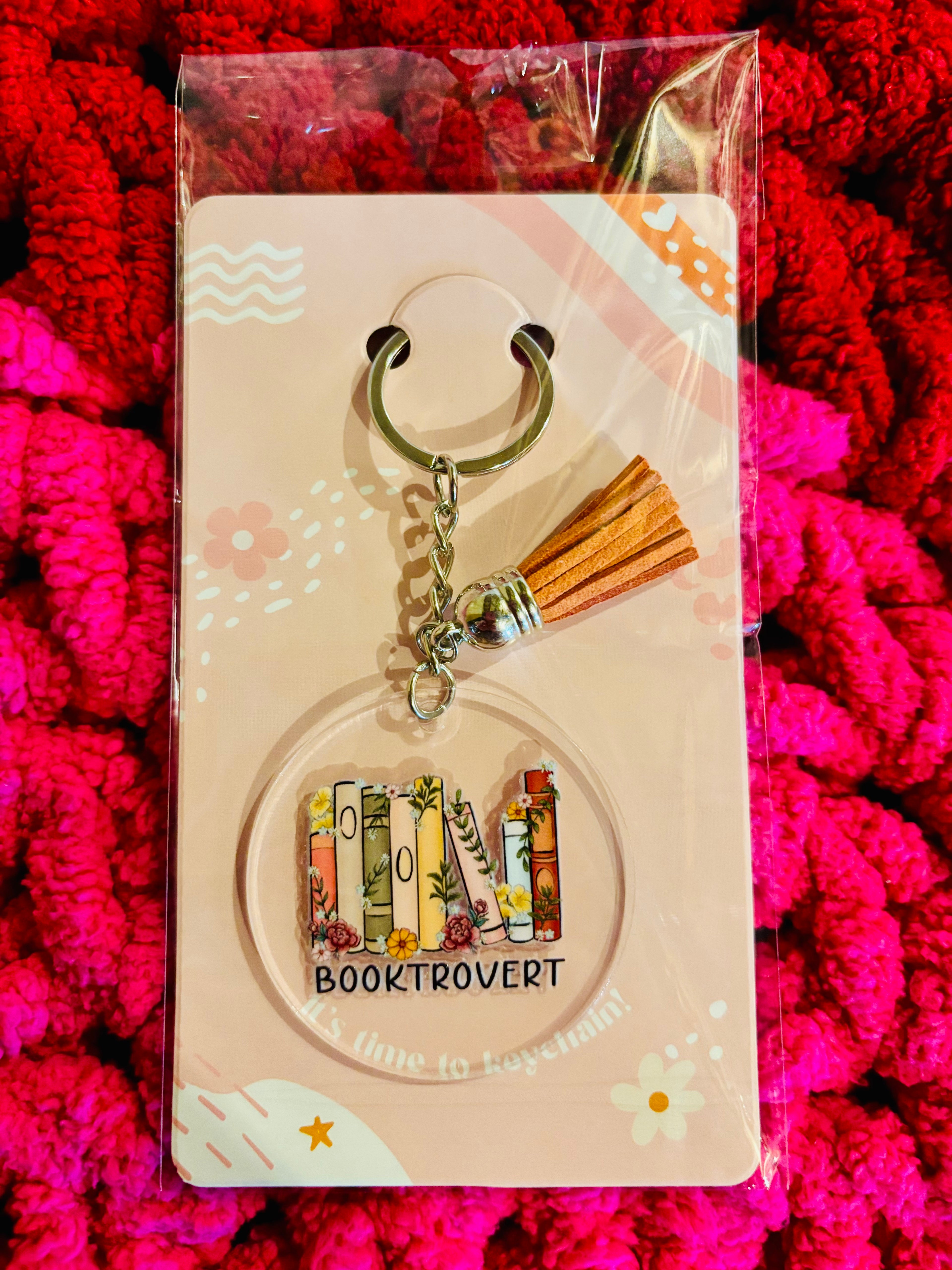Bookish Tasseled Keychain