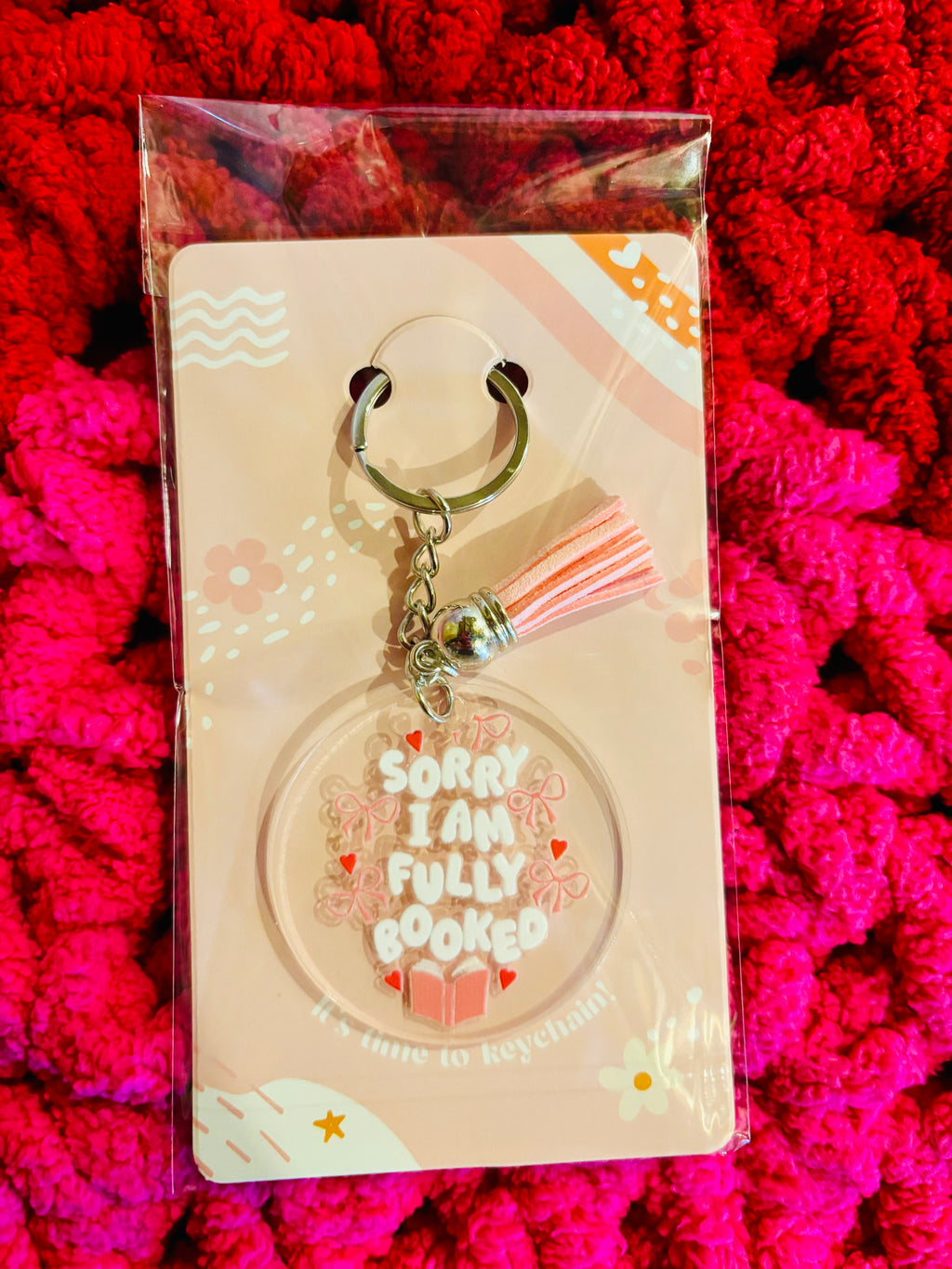 Bookish Tasseled Keychain