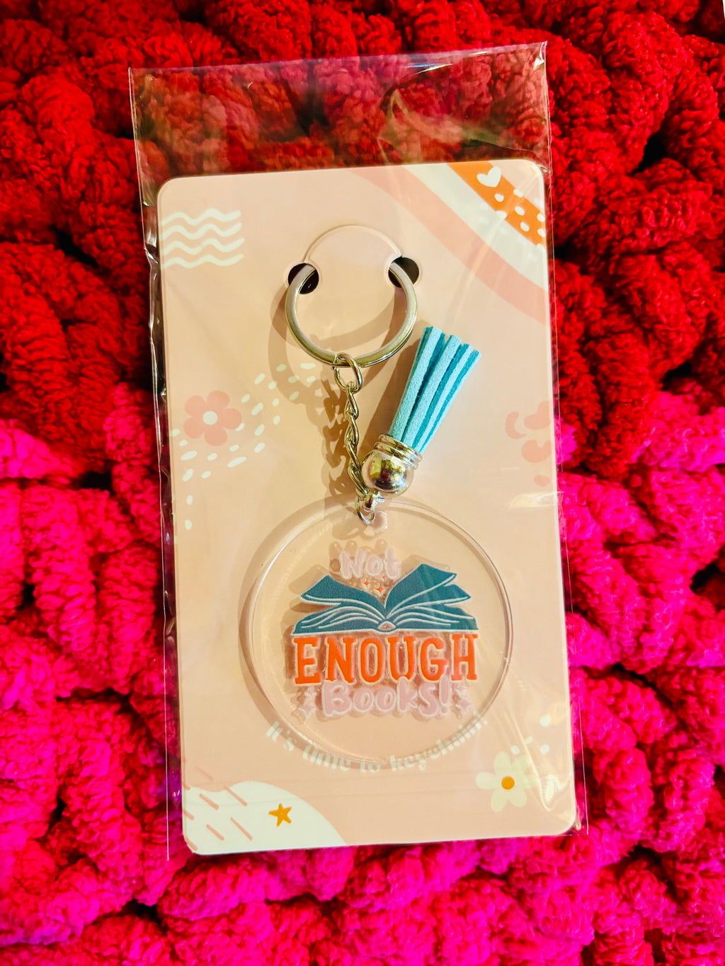 Bookish Tasseled Keychain