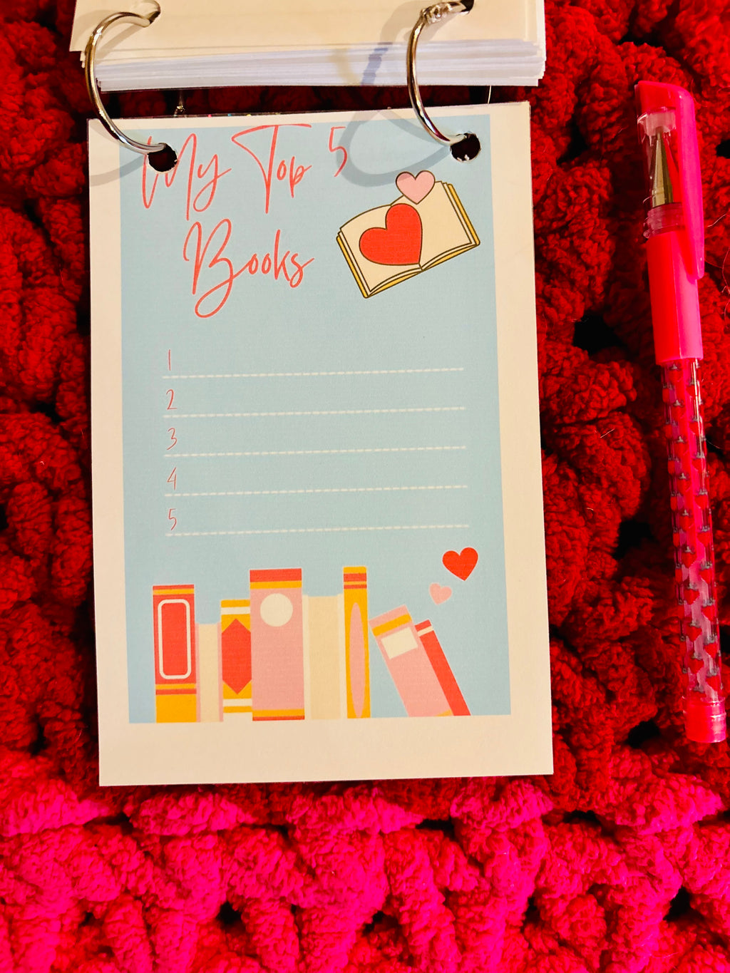 Mini Reading Journal with Pen