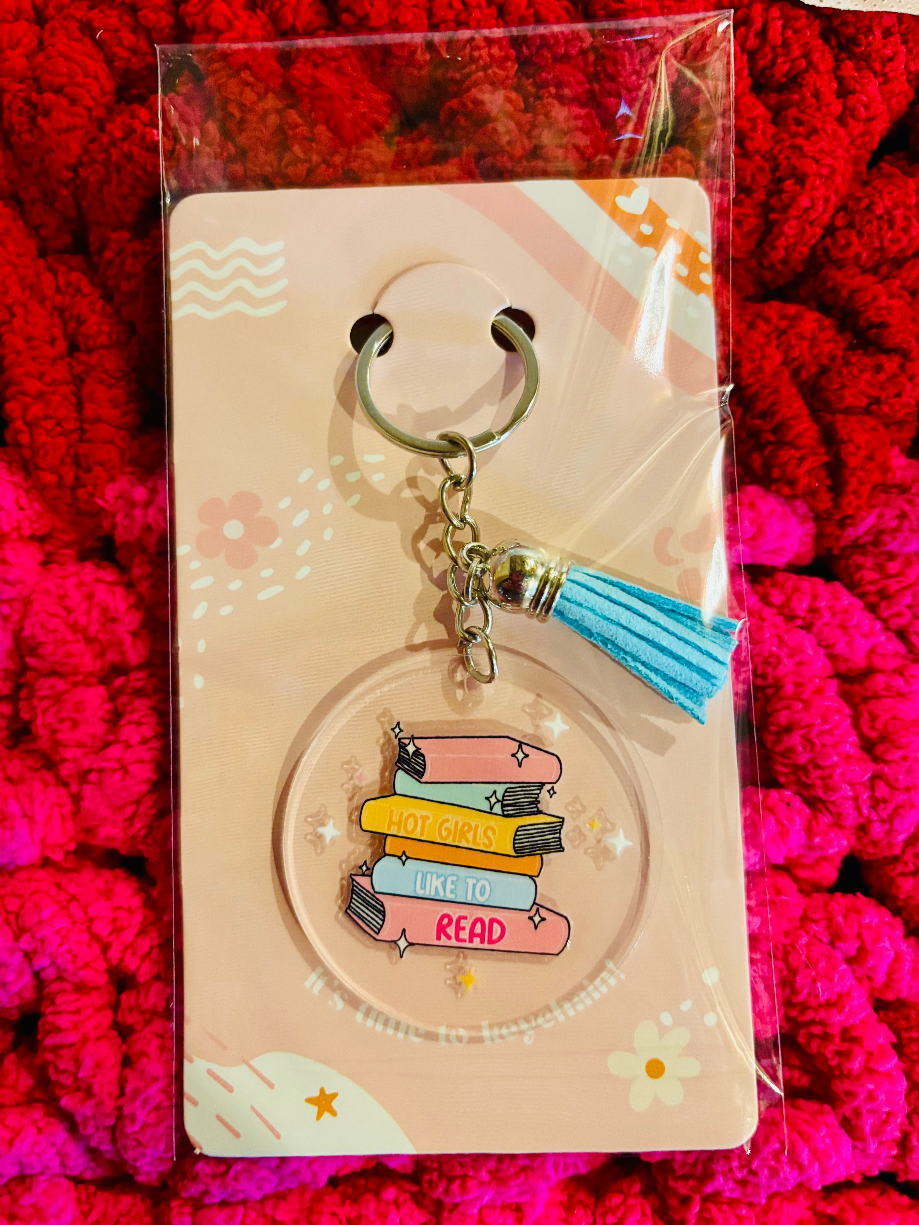 Bookish Tasseled Keychain