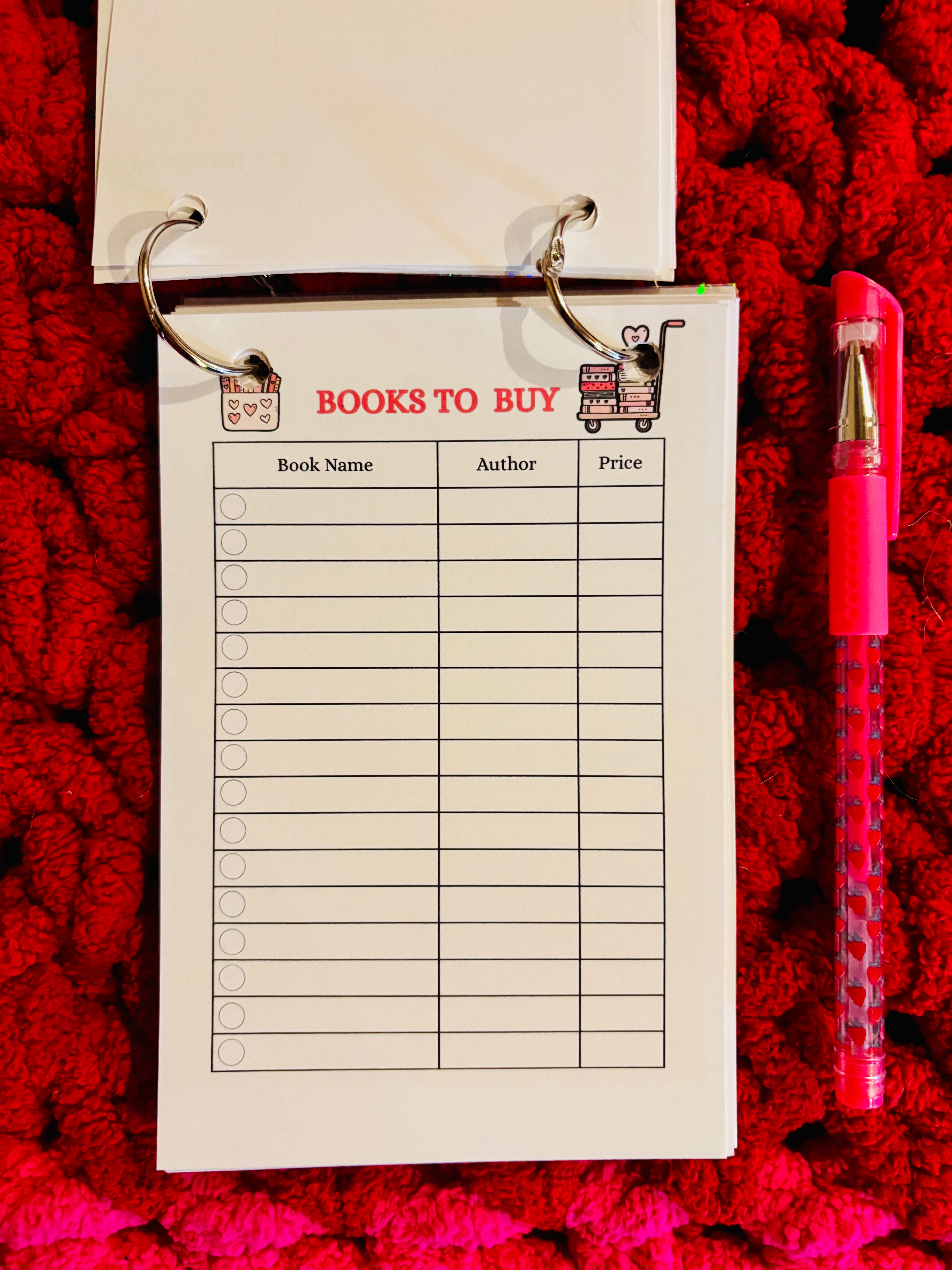 Mini Reading Journal with Pen