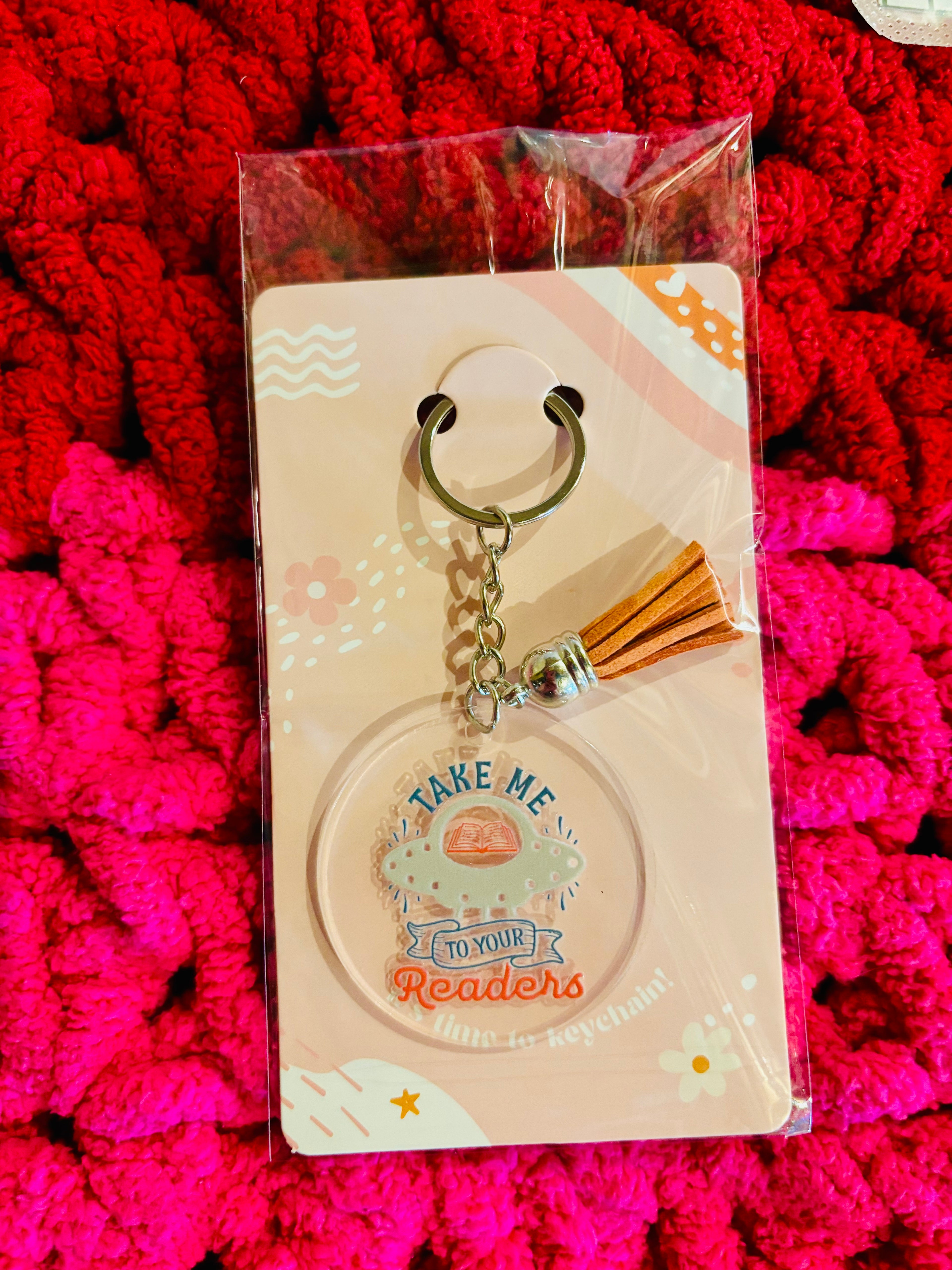 Bookish Tasseled Keychain