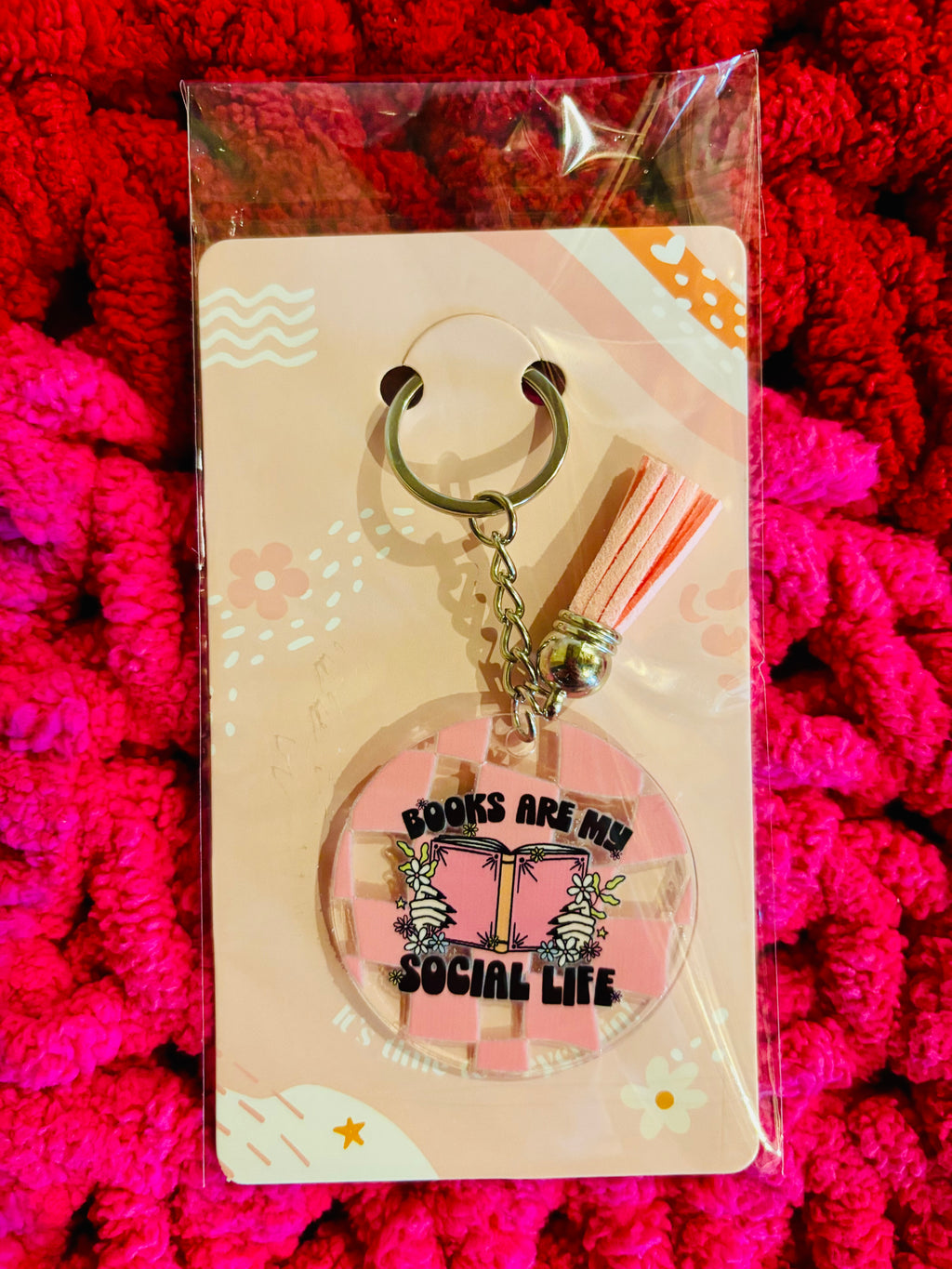 Bookish Tasseled Keychain
