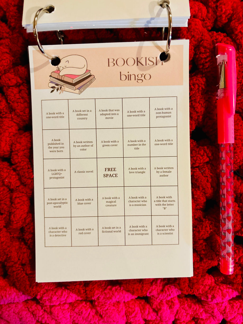Mini Reading Journal with Pen