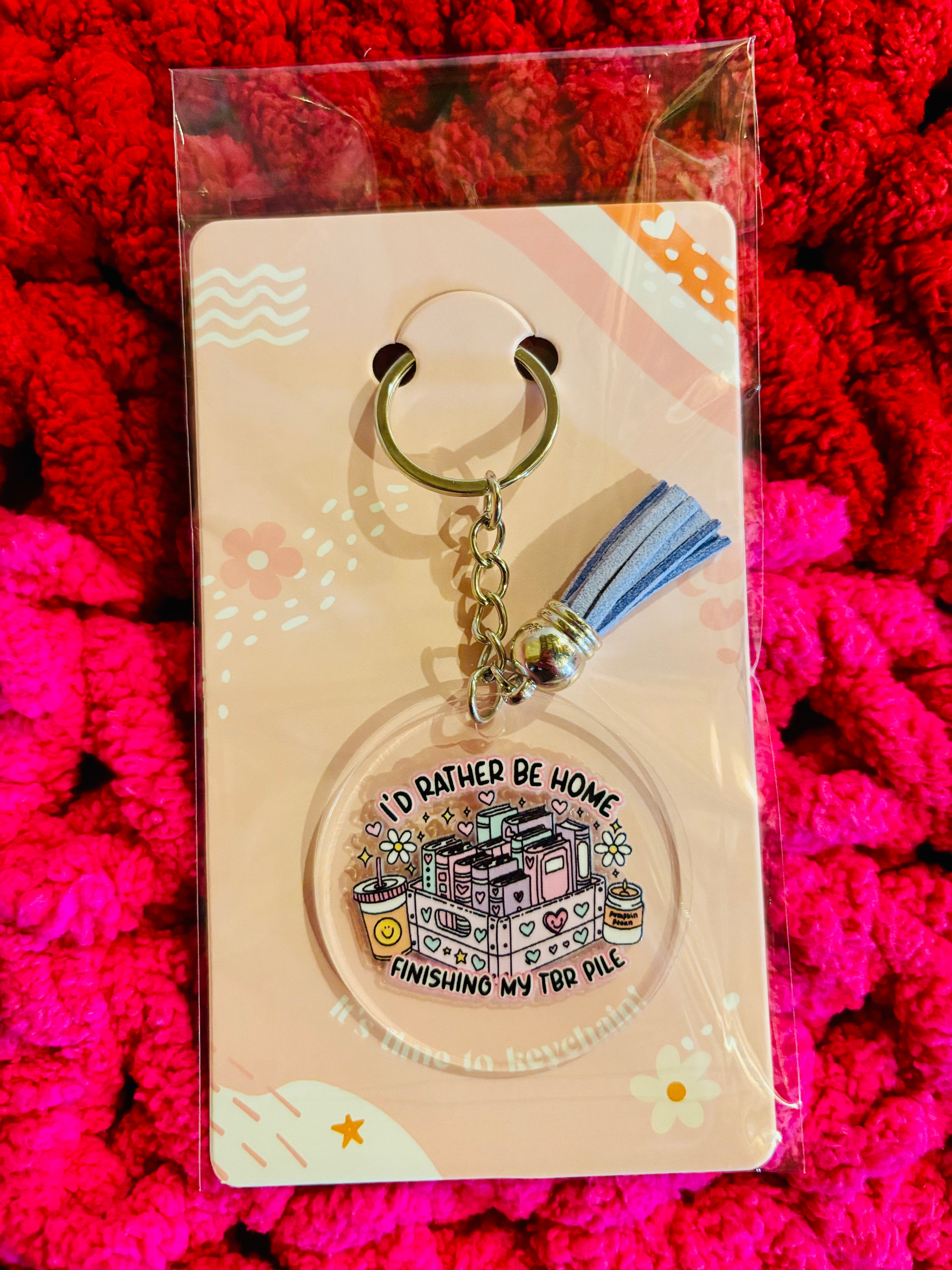 Bookish Tasseled Keychain
